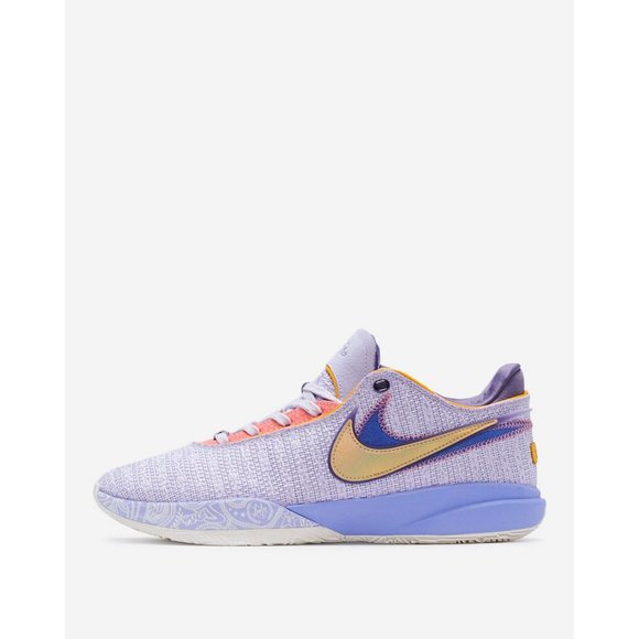 Nike LeBron XX 20 Violet Frost Metallic Gold DJ5423-500 Men's RARE Size 18 NEW - Picture 5 of 11